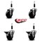 Service Caster 3.5'' Phenolic Wheel Swivel 7/8'' Expand Stem Caster Set 2 Brakes, 4PK SCC-EX20S3514-PHS-2-PLB-2-78 - alternate 2